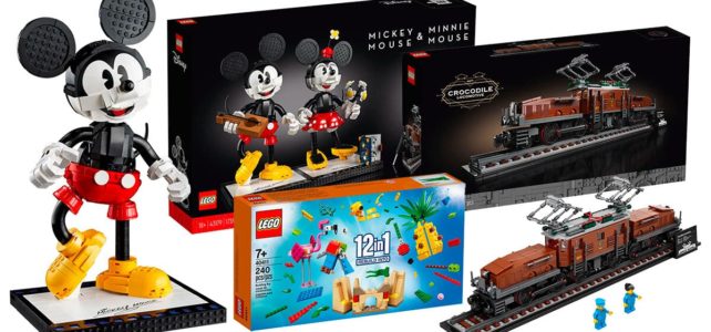 Chez LEGO : la loco 10277 Crocodile Locomotive et le duo 43179 Mickey & Minnie sont disponibles, avec un set 12 en 1 et des polybags offerts