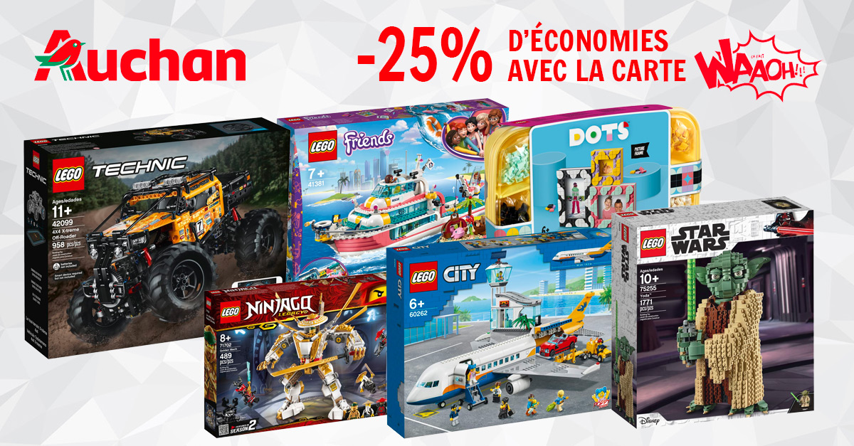 Promo LEGO Auchan : 25% d'économies sur une sélection de sets