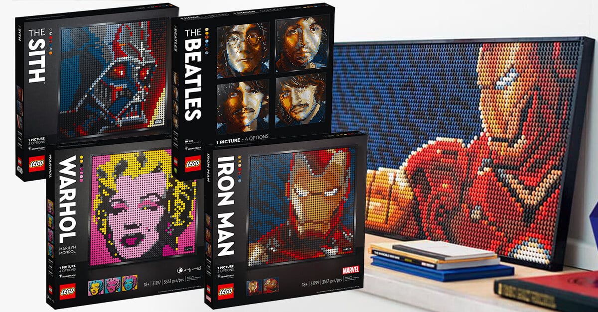 Nouvelle gamme de tableaux LEGO Art : l'annonce officielle des mosaïques  Marylin, The Beatles, Iron Man et Star Wars - HelloBricks