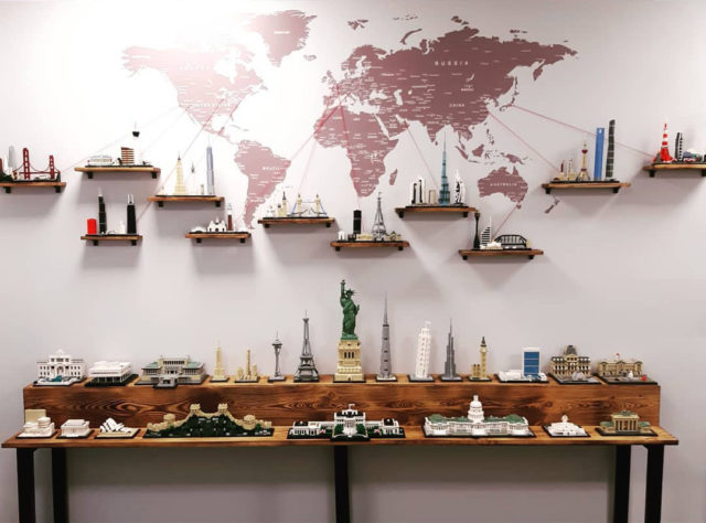 LEGO Architecture wall display