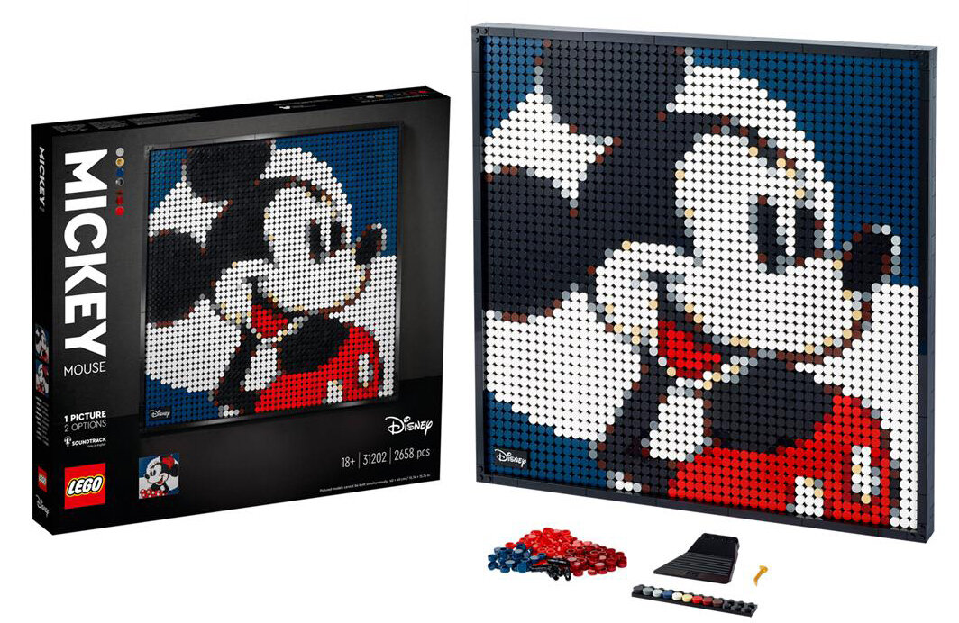 LEGO Art 2021 : les visuels officiels des tableaux 31201 Harry Potter et  31202 Mickey Mouse - HelloBricks