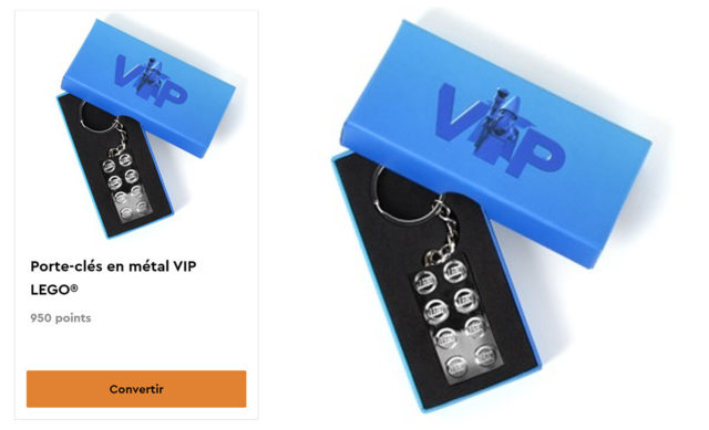 LEGO VIP keychain