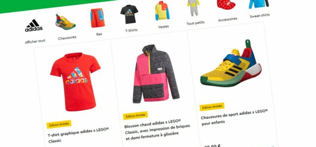 Sur le Shop LEGO : la collection LEGO x Adidas est disponible