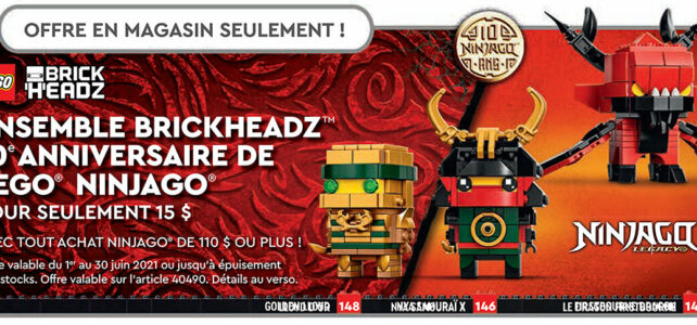 LEGO BrickHeadz 40490 Ninjago 10th Anniversary