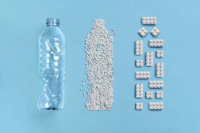 LEGO brique plastique PET recyclé