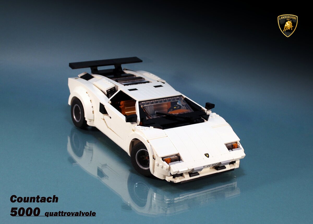 Lamborghini Countach, One Set MOC à partir du set LEGO 10295 Porsche 911 -  HelloBricks