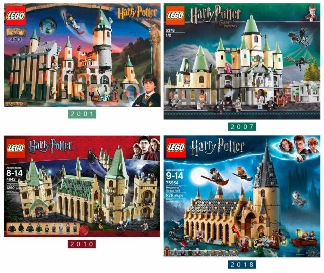 LEGO Hogwarts Castle evolution