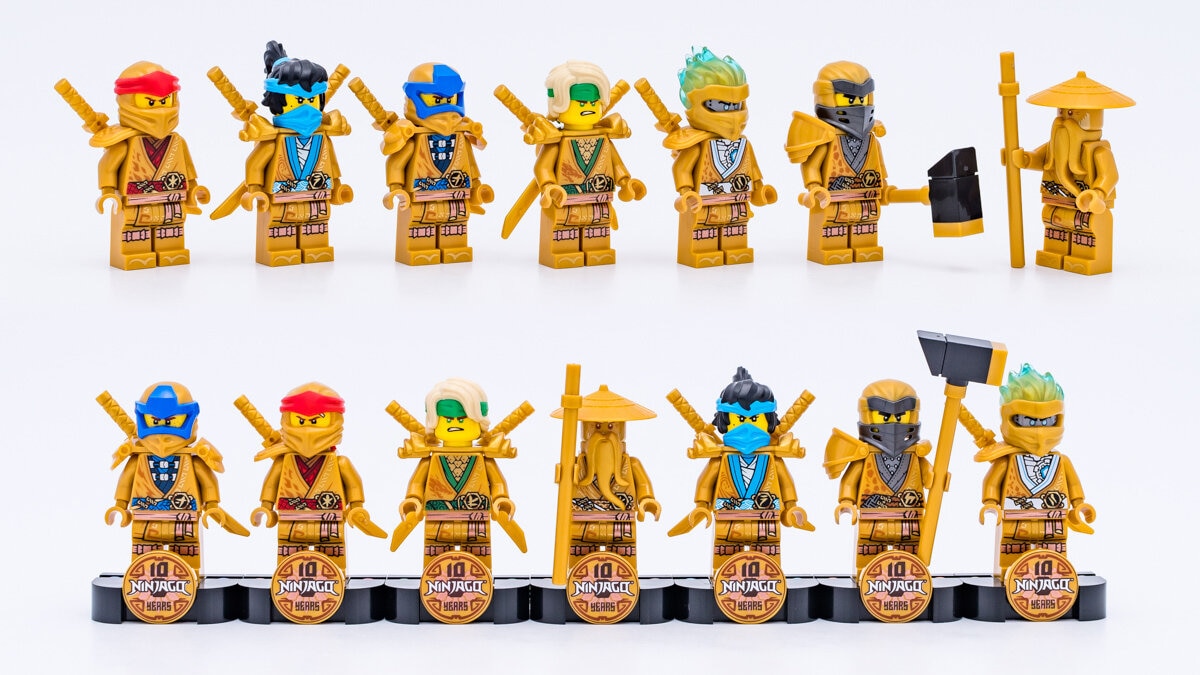 LEGO Ninjago Legacy 2021 : les minifigs dorées 10e anniversaire