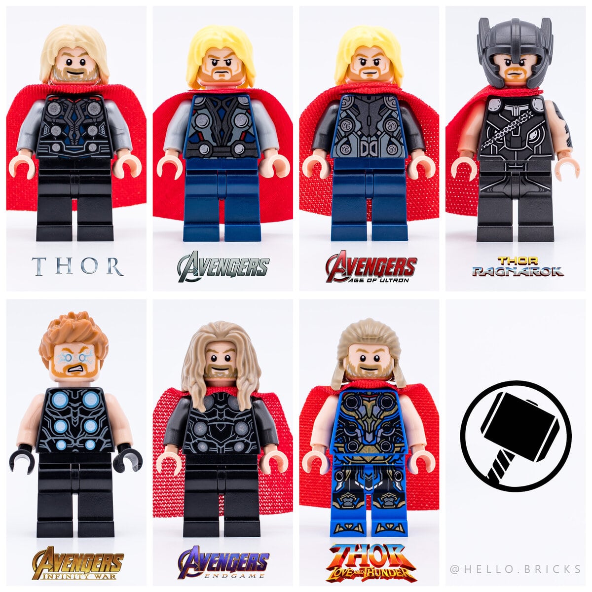 LEGO Thor : l'évolution la minifig à travers les films - HelloBricks