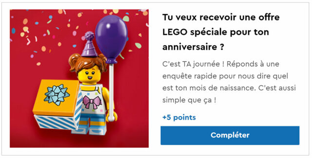 LEGO VIP offre anniversaire