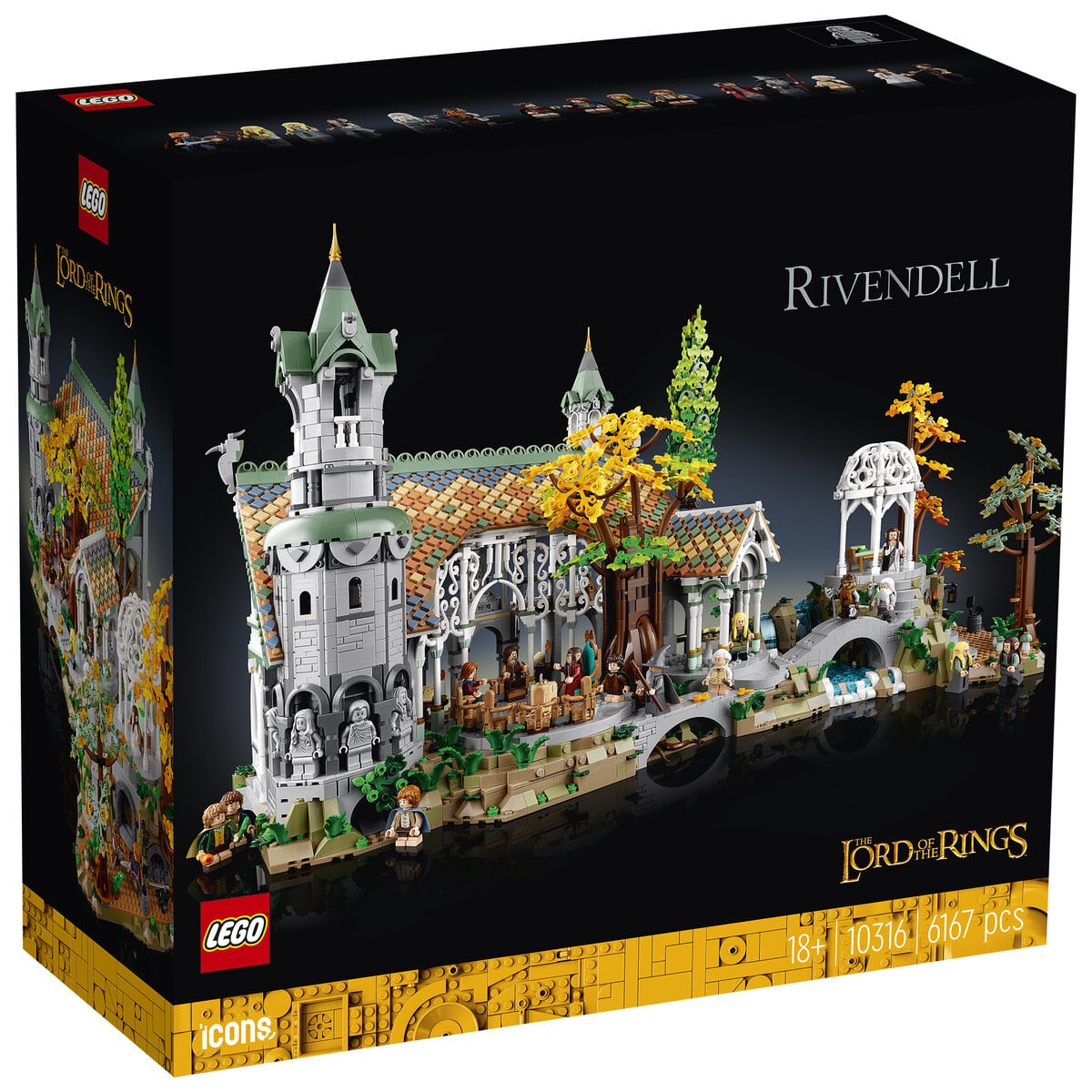 Lego imagine le pays de Rivendell du Seigneur des Anneaux avec un