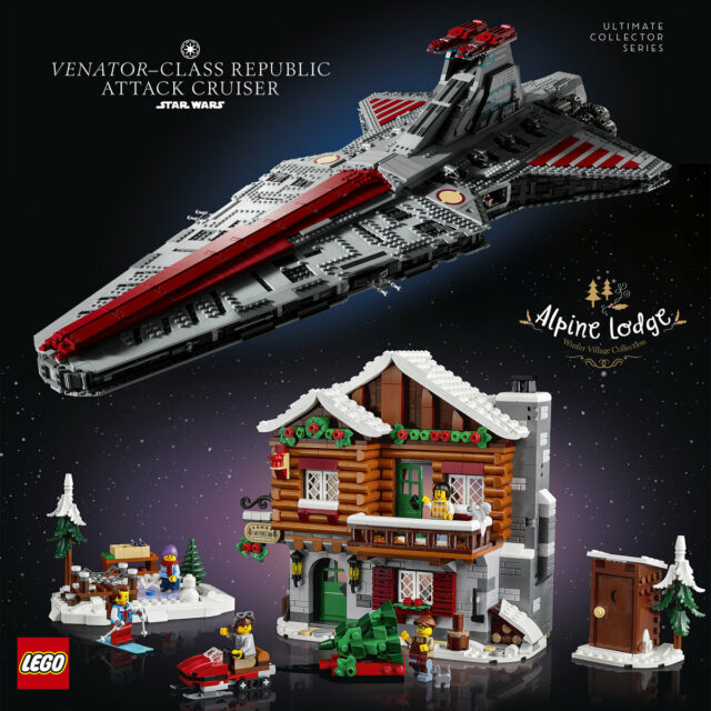 LEGO Star Wars 75367 Venator UCS et Winter Village Icons 10325 Alpine Lodge