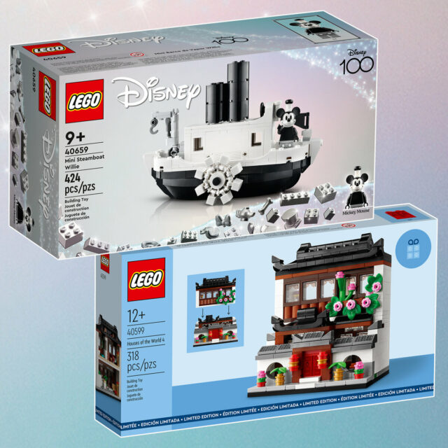 Cadeaux LEGO Disney 40659 Mini Steamboat Willie et 40599 Houses of the World 4