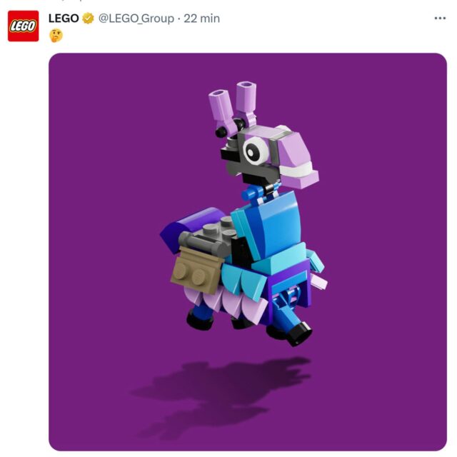 LEGO Fortnite llama teasing