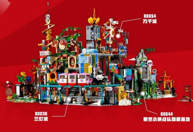 LEGO Monkie Kid 80054 Megapolis City 80036 80044