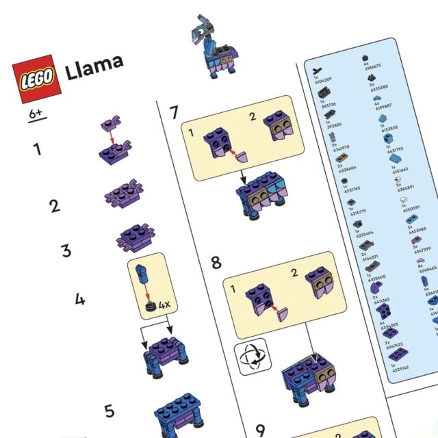 LEGO Fortnite 5008257 Llama instructions