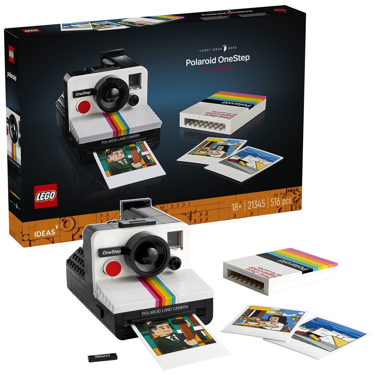 Review LEGO Ideas 21345 Polaroid OneStep SX-70 Camera - HelloBricks