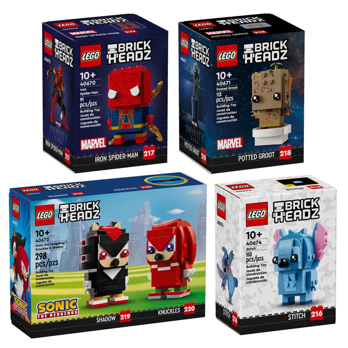 ▻ New LEGO BrickHeadz 2024: Iron Spider-Man, Groot, Knuckles