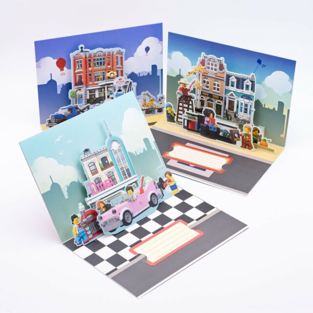 Review LEGO Insiders Modular Buildings pop-up cards