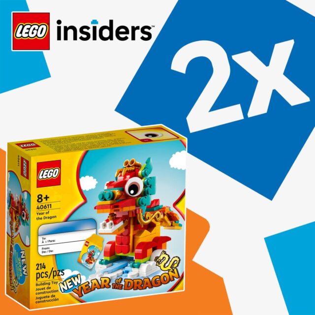 Chez LEGO : Points Insiders doublés et cadeau 40611 Year of the Dragon offert