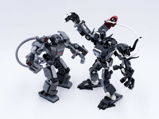 Review LEGO Marvel 76276 Venom Mech Armor vs. Miles Morales et 76277 War Machine Mech Armor