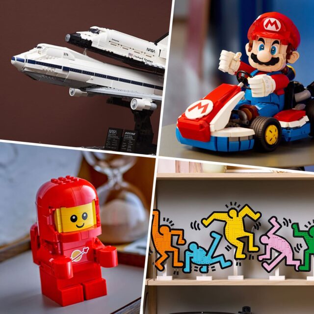 Chez LEGO : les sets Super Mario 72037 Mario Kart, Icons 10360 Shuttle Carrier Aircraft et Art 31216 Keith Haring Dancing Figures sont disponibles