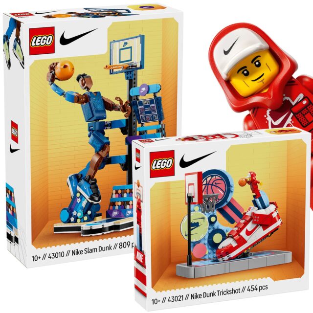 Nouveautés LEGO Nike 2025 : 43010 Slam Dunk et 43021 Dunk Trickshot