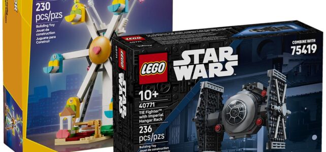 LEGO Star Wars 40771 TIE Fighter with Imperial Hangar Rack + LEGO Creator 40758 Celebration : Ferris Wheel with Fireworks