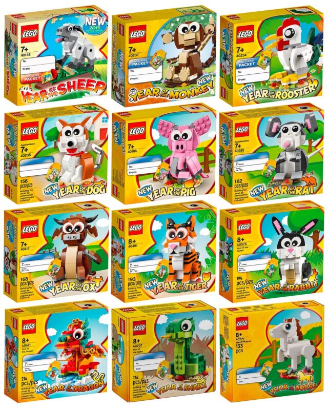 LEGO Chinese Zodiac Animals collection