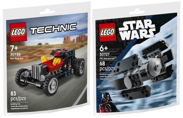LEGO Technic 30735 Hot Rod Car LEGO Star Wars 30727 TIE Advanced