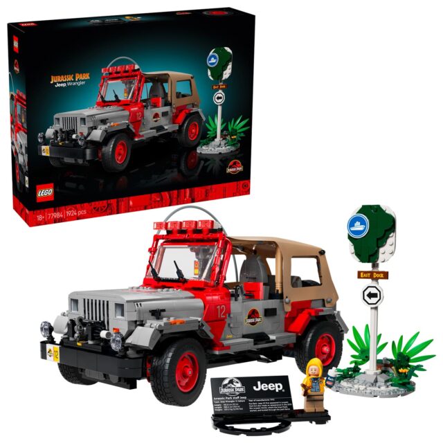 Chez LEGO : le set Jurassic World 77984 Jurassic Park Jeep Wrangler est disponible !