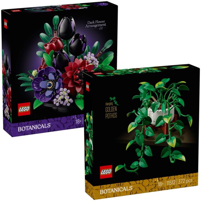 Nouveautés LEGO Botanicals 11512 Hanging Golden Pothos & 11513 Dark Flower Arrangement