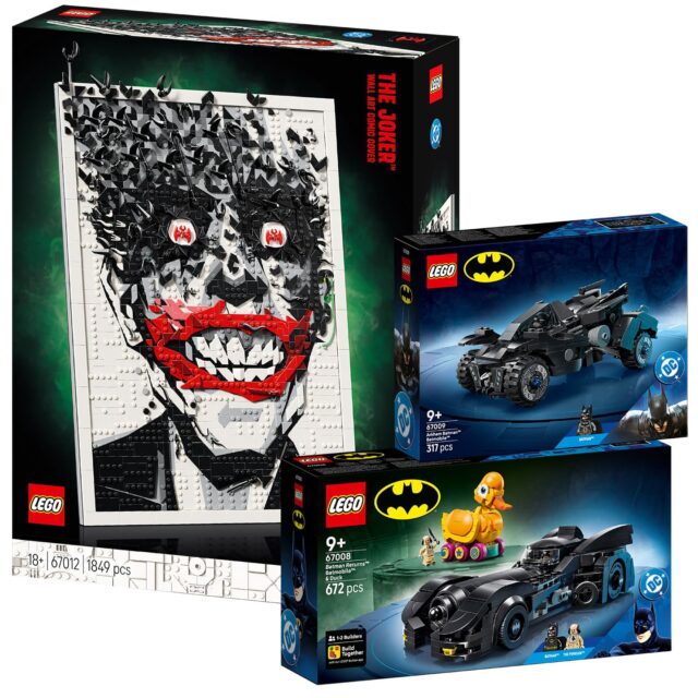 Nouveautés LEGO DC Batman 2027 : un tableau du Joker et deux Batmobiles !